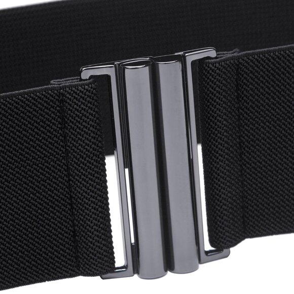 Womens Wide Elastic Waist Belt Cinch Belt Trimmer Stretch Waistband - Picture 3 of 7